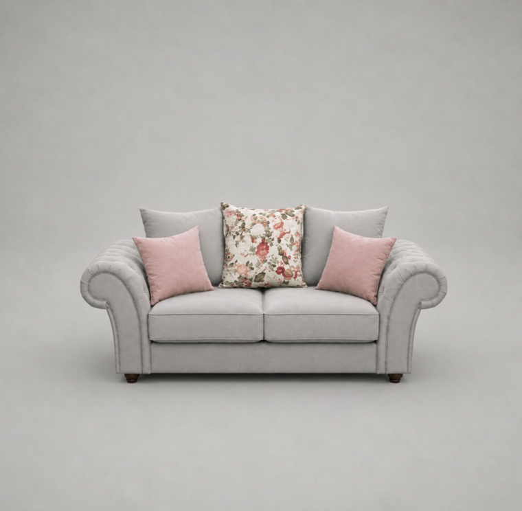Roma, 2 Seater, Light Grey