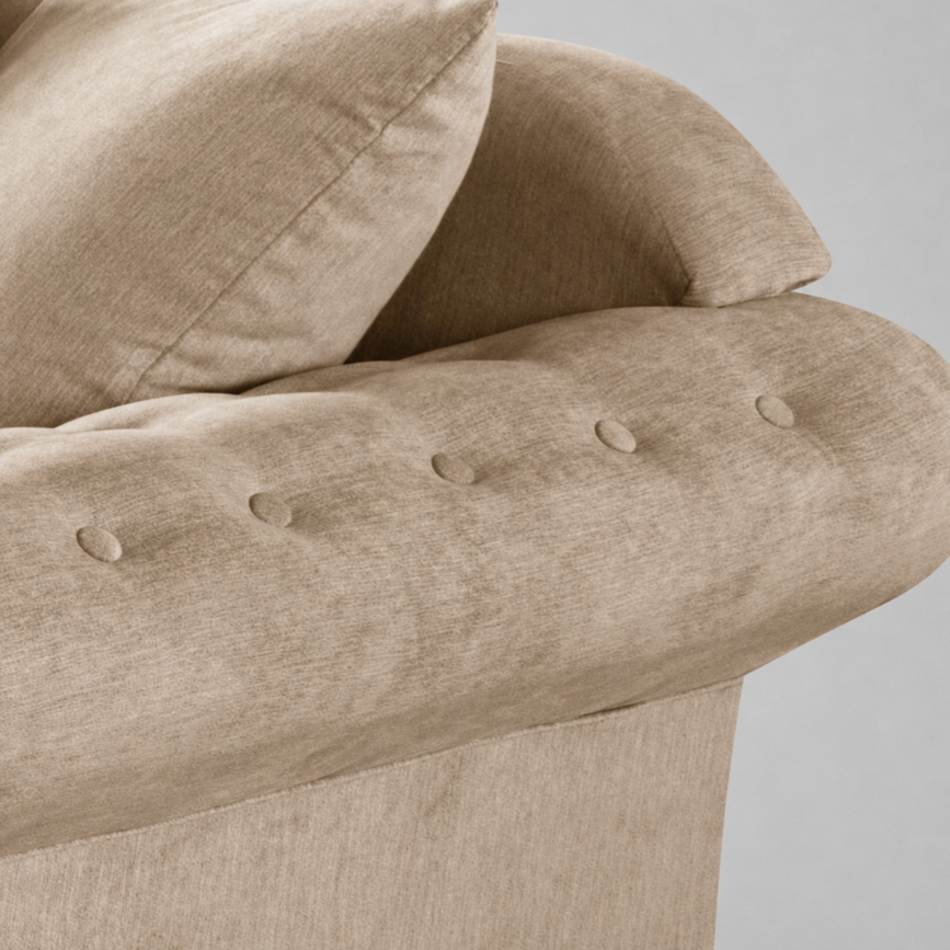 Olivia Woven Fabric, 3 Seater - Beige