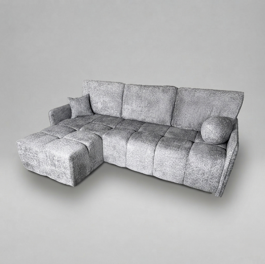 Deli - Reversible L Shaped Sofabed - Grey