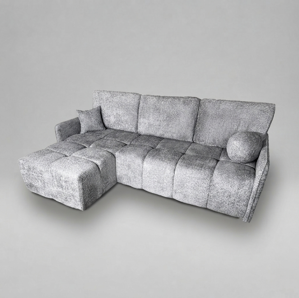 Deli - Reversible L Shaped Sofabed - Grey