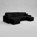 Yasmine U Shaped Sofabeds, Black