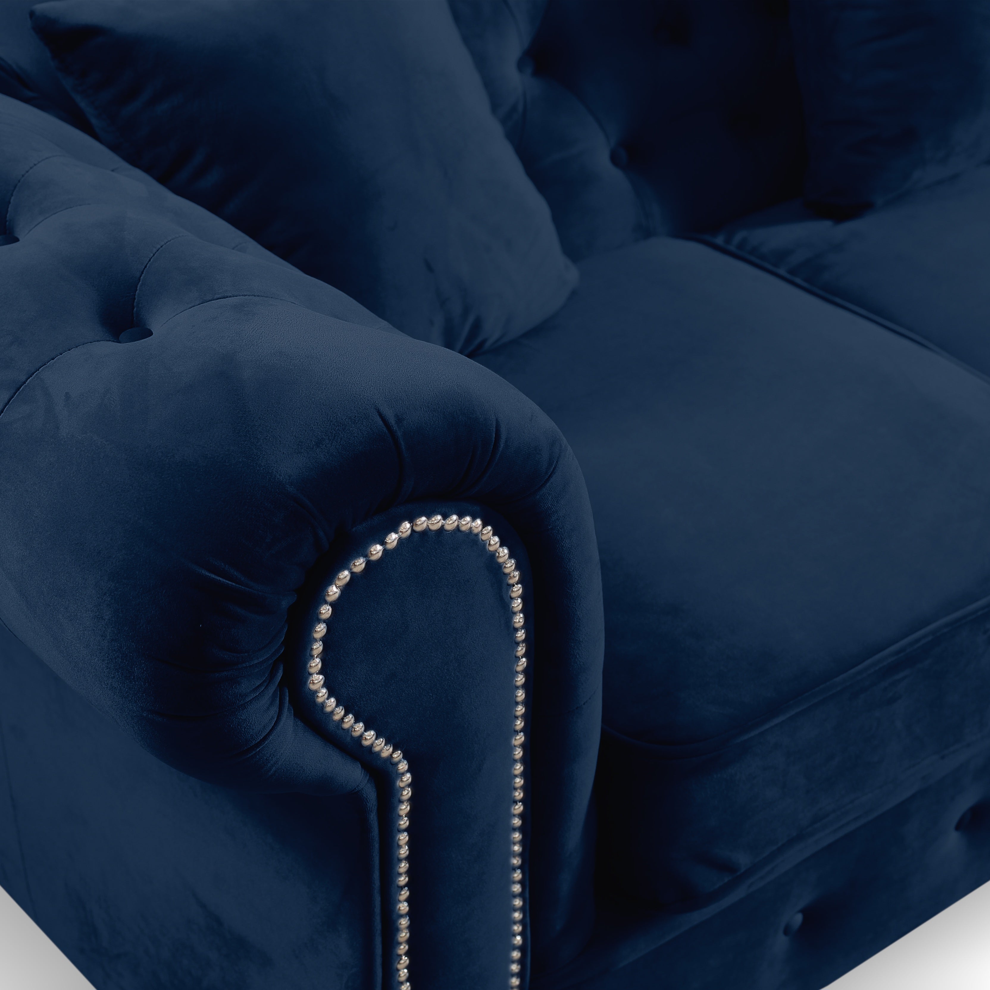 Roma Chesterfield, Blue, 3 seater