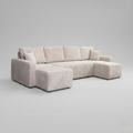 Yasmine U Shaped Sofabeds, Cream