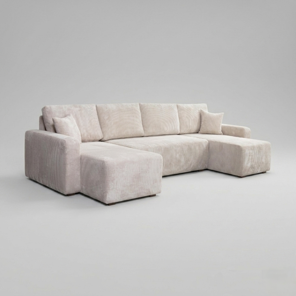 Yasmine U Shaped Sofabeds, Cream