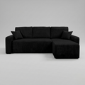 Yasmine L Shaped Sofabeds, Black
