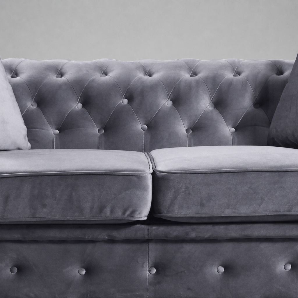 Roma Chesterfield, 2 Seater, Premium Grey