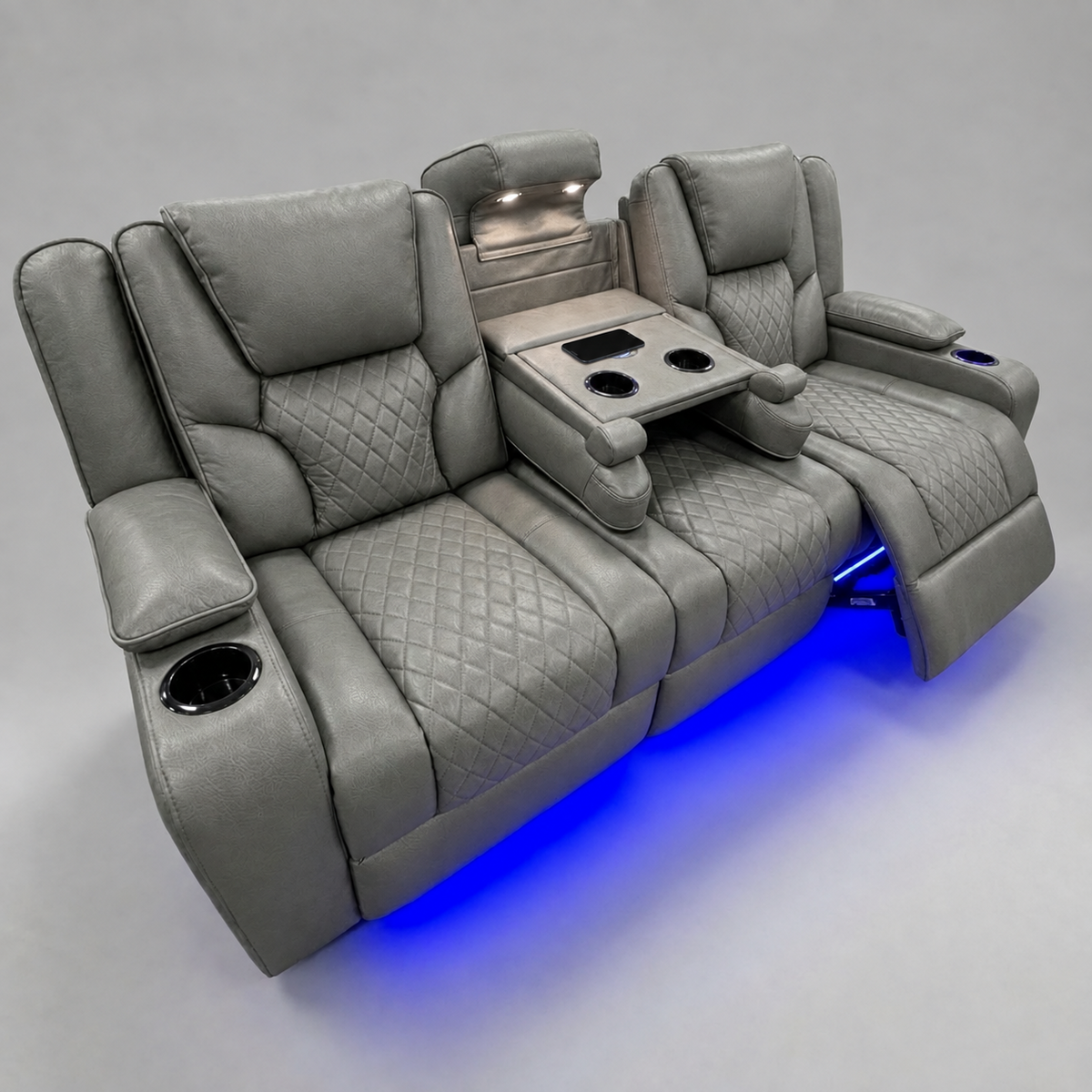 Neptune - 3 Seater Recliner Sofa - Grey