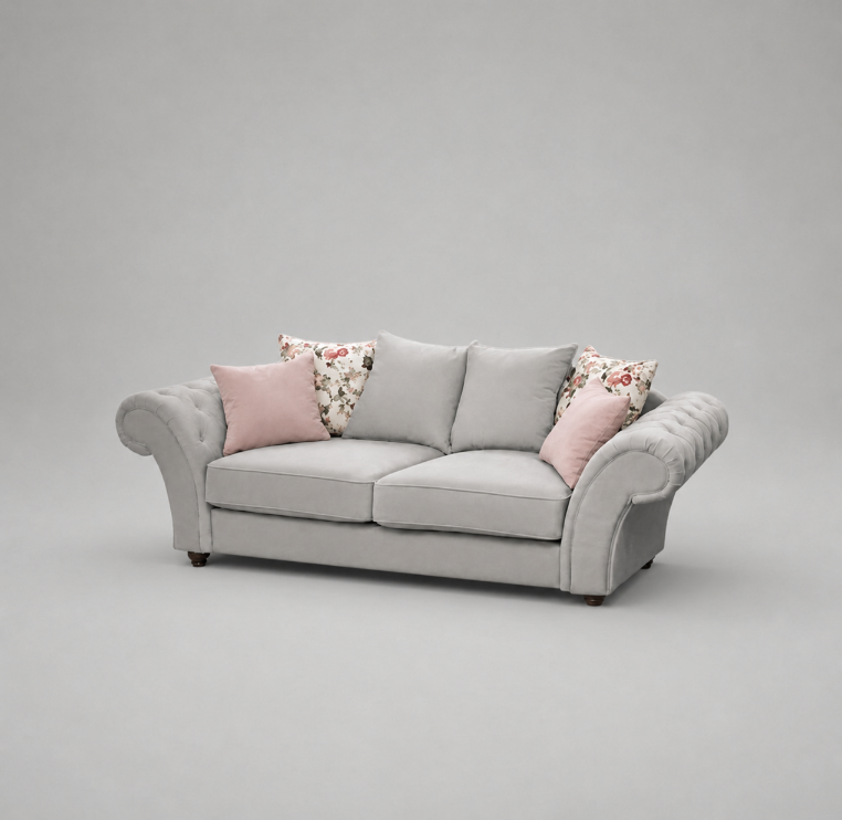 Roma, 3 Seater, Light Grey
