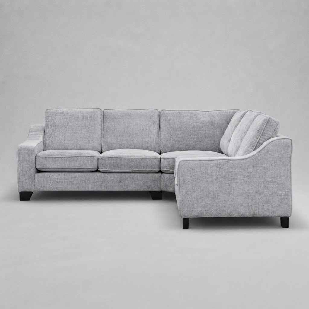 Nabraska, 5 seater Corner, Light Grey/Silver