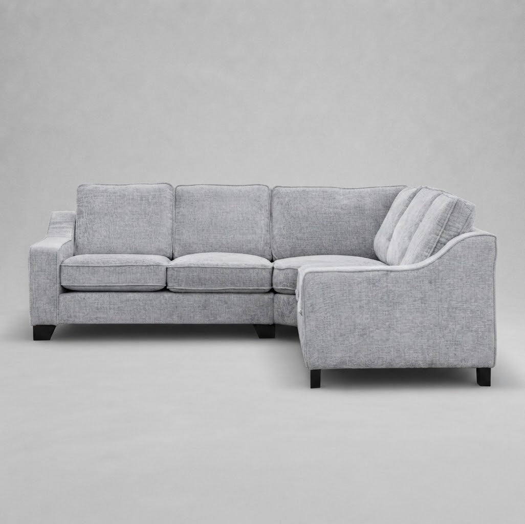 Nabraska, 5 seater Corner, Light Grey/Silver