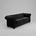 Infinity Plush Fabric, 2 Seater, Black