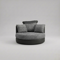 Dino, Swivel Chair, Grey + Black