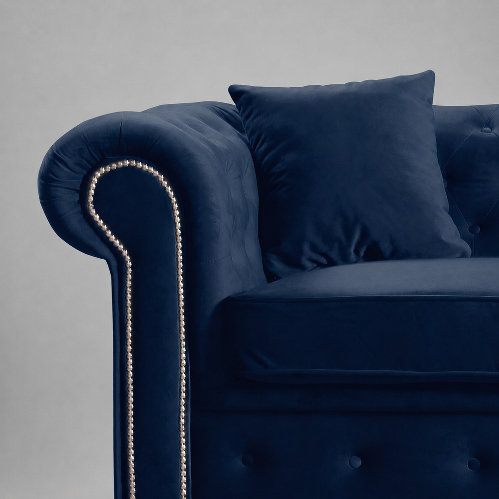 Roma Chesterfield, Blue, 2 seater