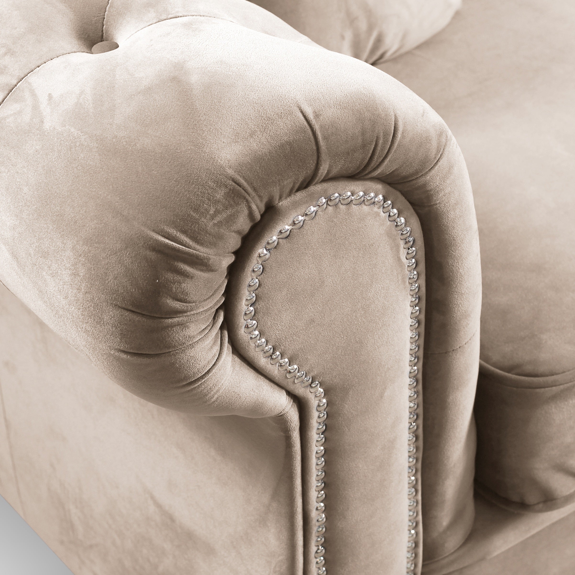 Roma Chesterfield, Beige, 2 seater