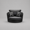 Shannon, Swivel Chair, Black + Dark Grey