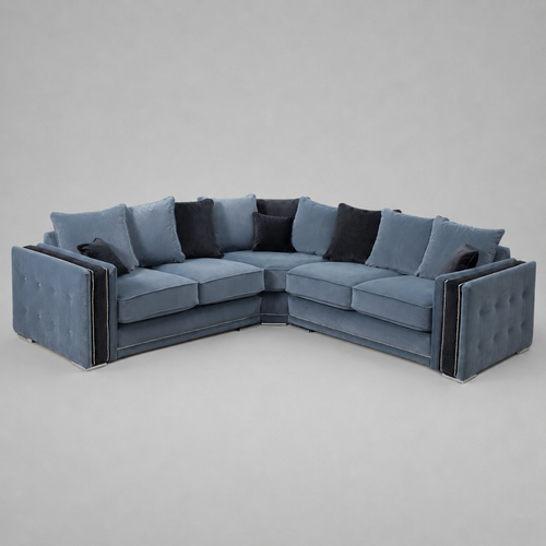 Bentley, Corner, Matte Velvet, Light Blue + Black