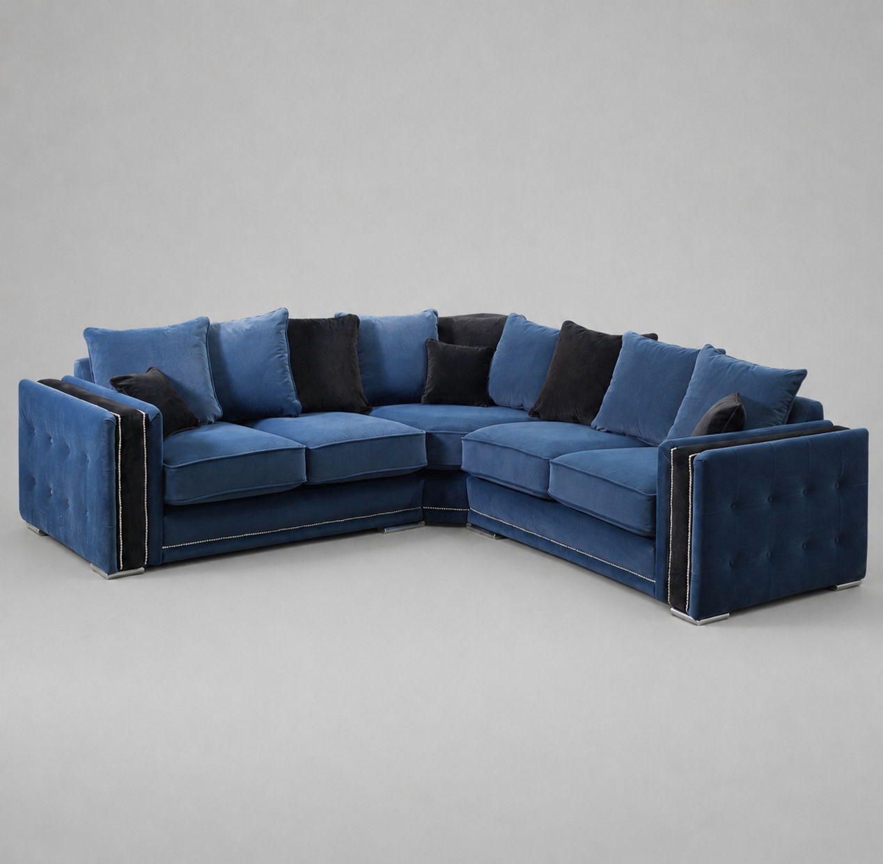 Bentley, Corner, Matte Velvet, Blue + Black