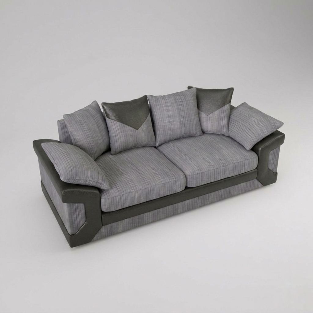 Dino, 3 Seater, Grey + Black