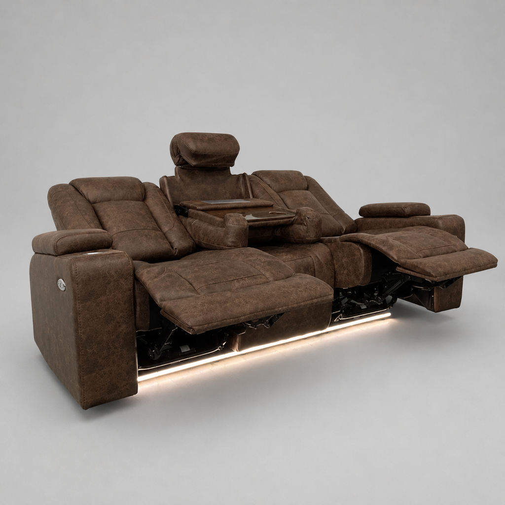 Jupiter, 3 Seater Sofa, Brown