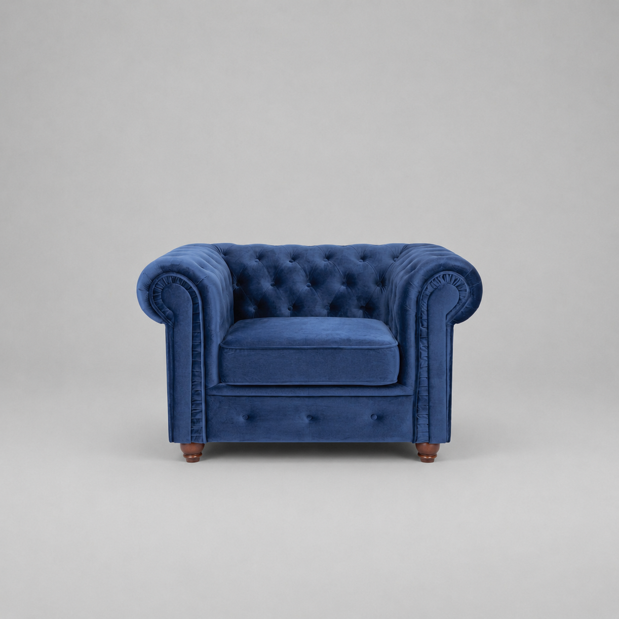 Infinity Plush Fabric, 1 Seater, Blue