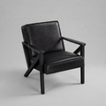 Faux leather accent chair