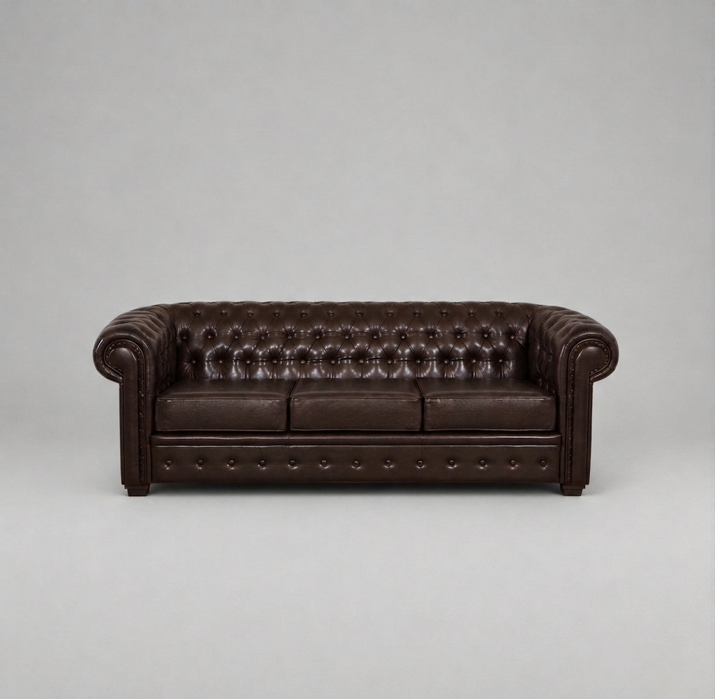 Chesterfield, 3 Seater, Brown