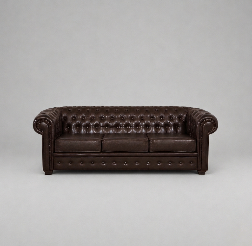 Chesterfield, 3 Seater, Brown