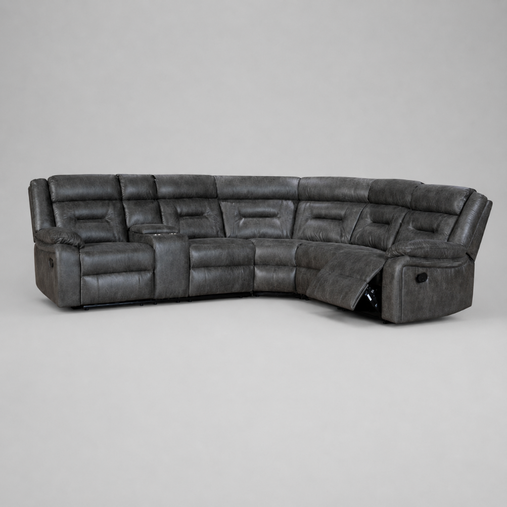 Supernova (Power Recliner)(Regular Console), Corner Sofa, Grey
