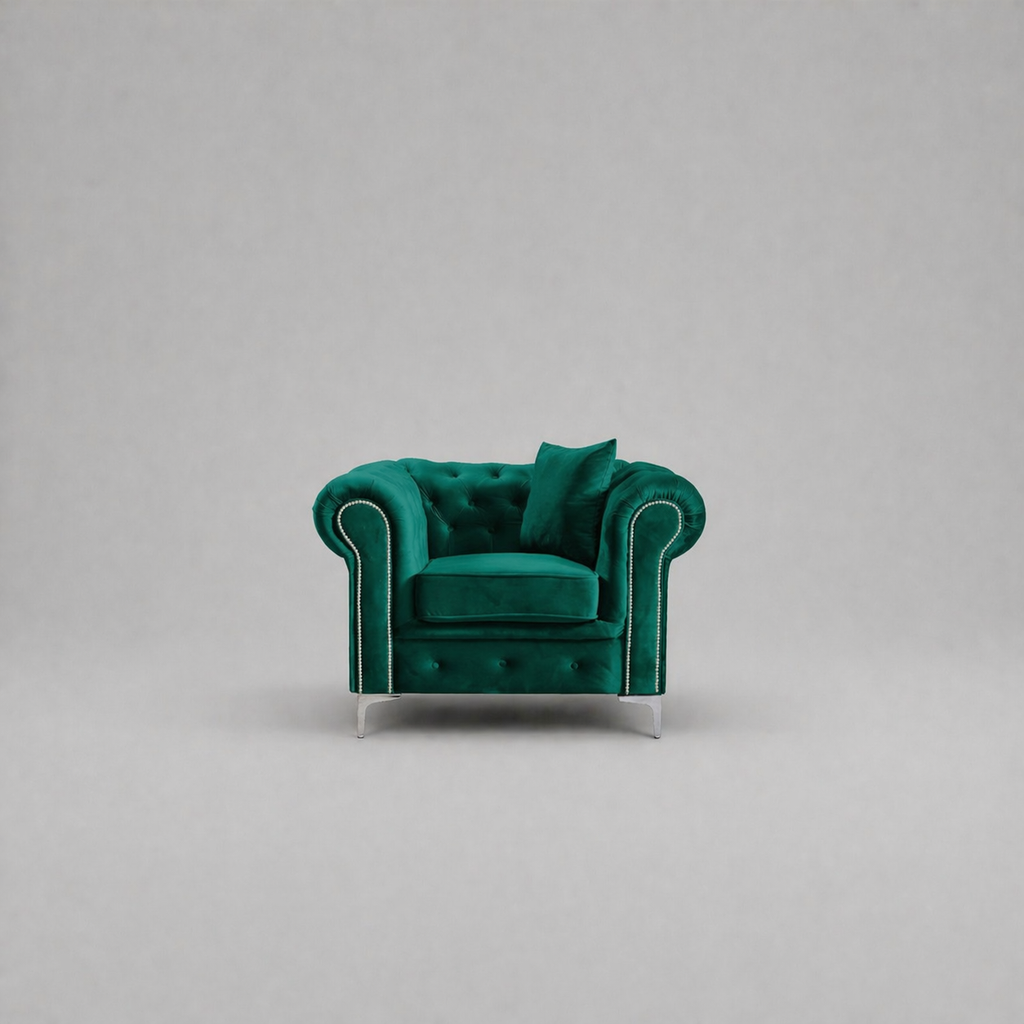 Roma Chesterfield, Green, 1 seater