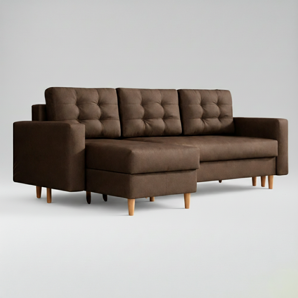Ana Sofabeds, Corner, Dark Brown