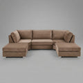 Pickford U-Shape Sofa, Plush Soft Velvet, Mink