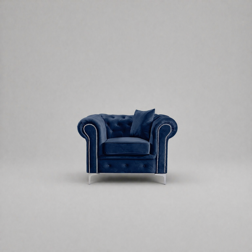 Roma Chesterfield, Blue, 1 seater