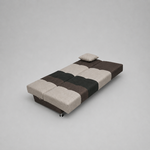 Avesta Click Clack Sofabed, 3 Seater, Brown + Beige + Black