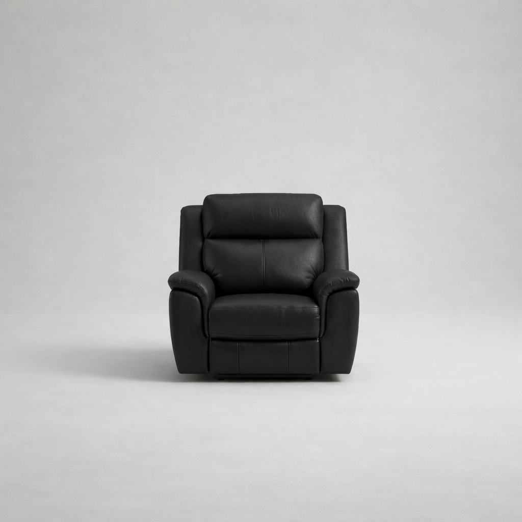 Torino, 1 Seater Sofa, Black