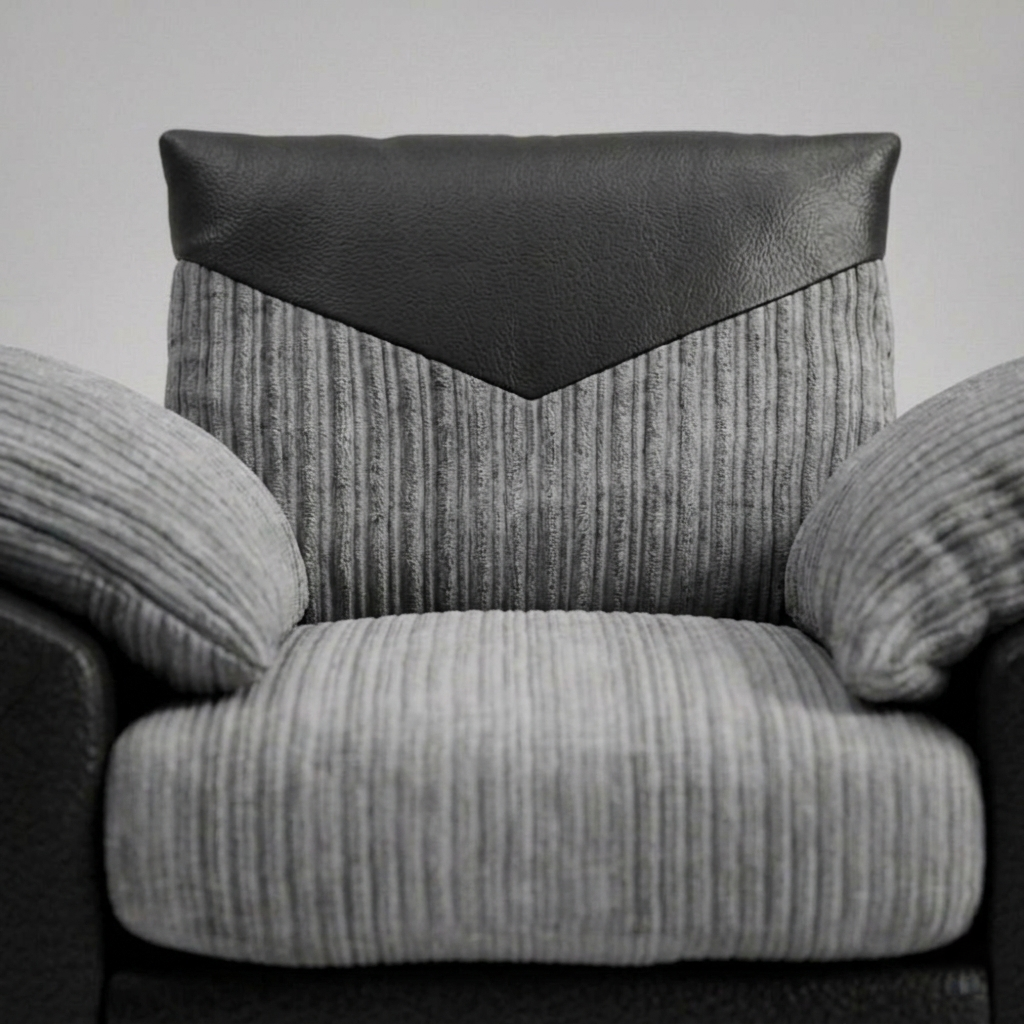 Dino, 1 Seater, Grey + Black