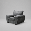 Amalfi Jumbo Cord 1 Seater Sofa - Dark Grey