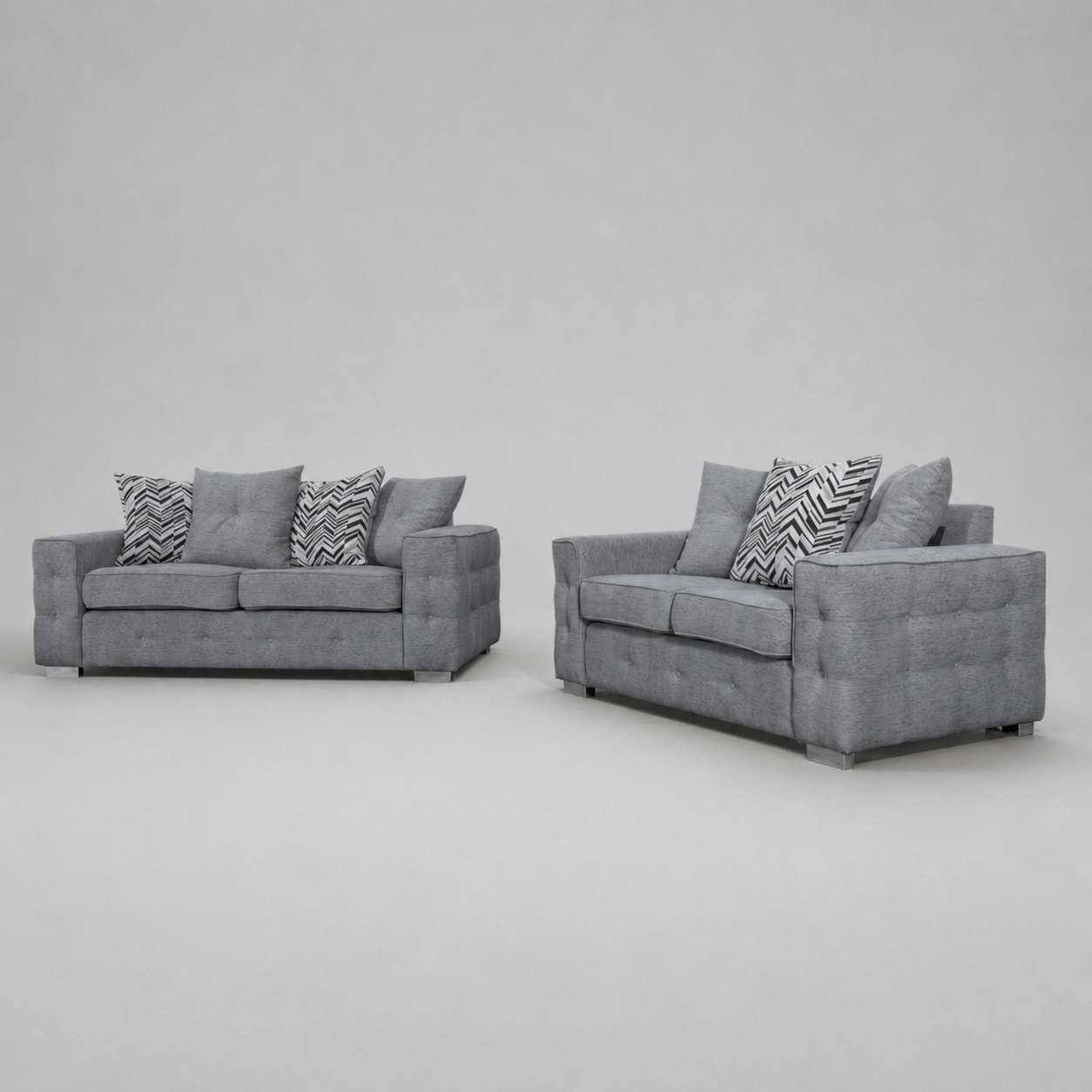 Lisbon, Kensington Fabric, 3+2 Set - Dark Grey