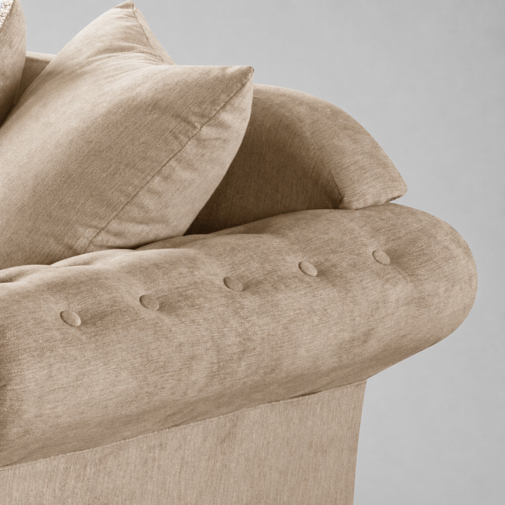 Olivia Woven Fabric, Corner - Beige