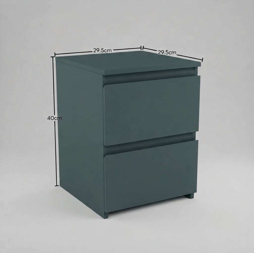 Bedside Table Nightstand - Green