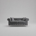 Roma Chesterfield, Grey, 2 seater