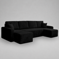 Yasmine U Shaped Sofabeds, Black