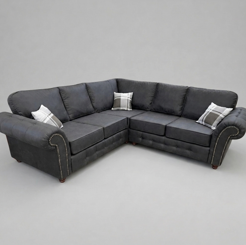 Oakland, Corner, Faux Leather, Black