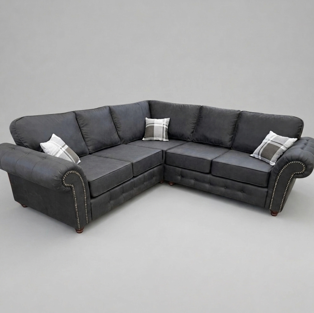 Oakland, Corner, Faux Leather, Black