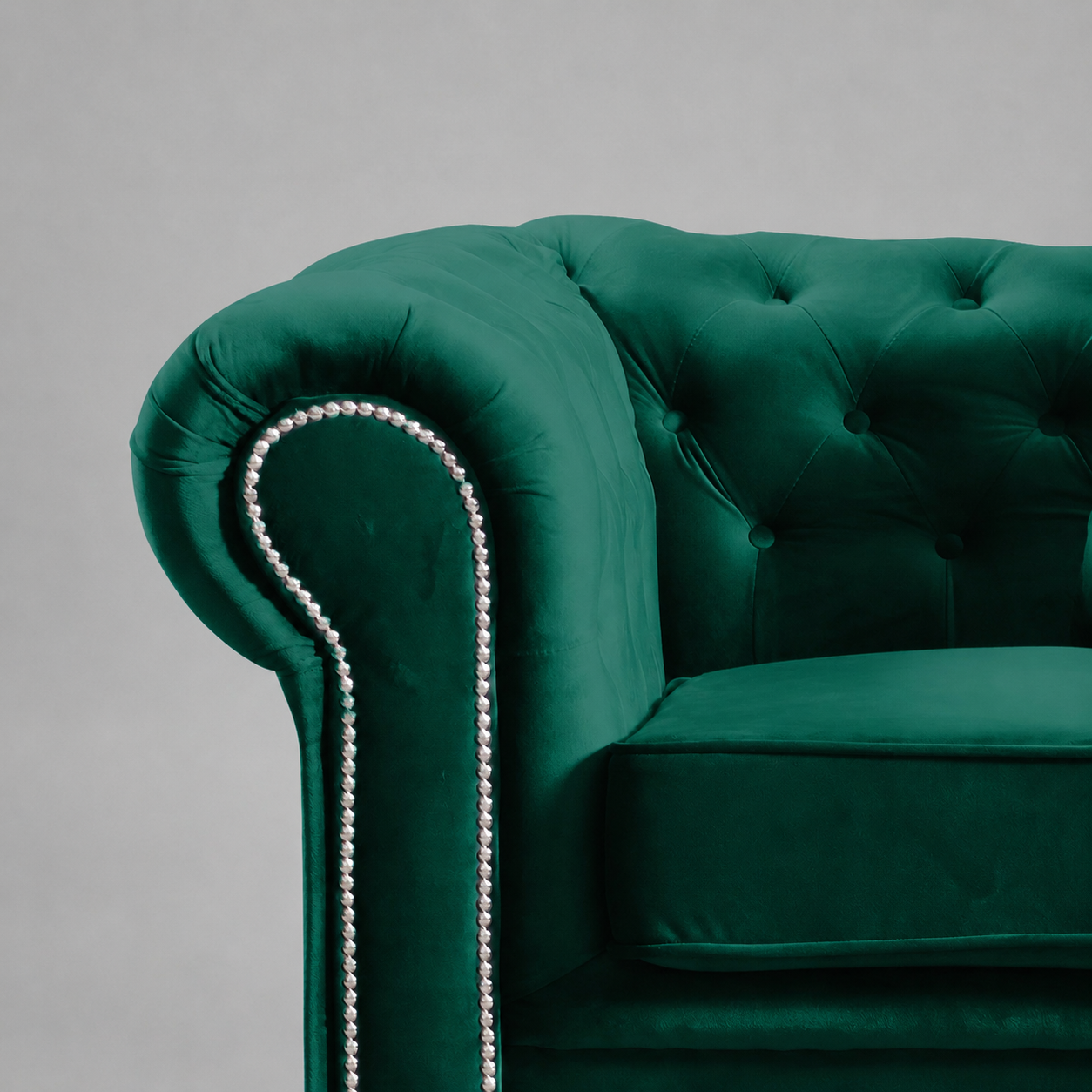 Roma Chesterfield, Green, 1 seater