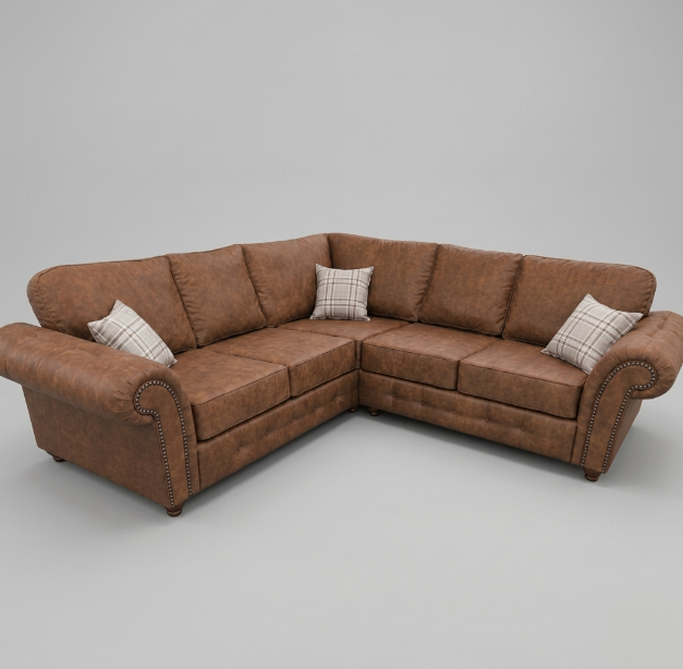 Oakland, Corner, Faux Leather, Brown