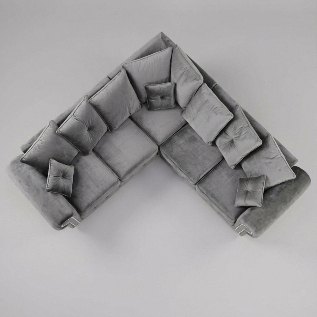 Olimpia Grey corner sofa