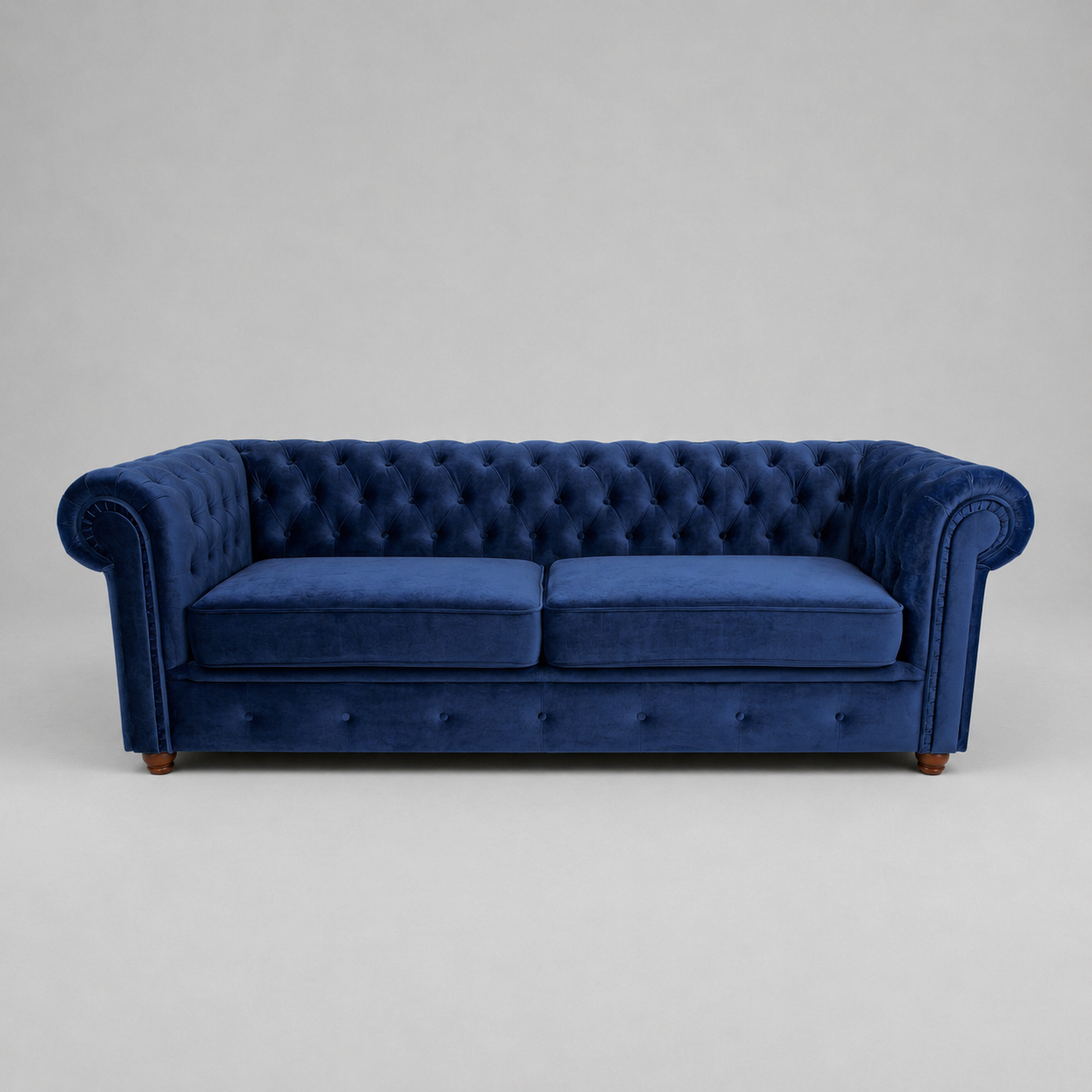 Infinity Plush Fabric, 3 Seater, Blue