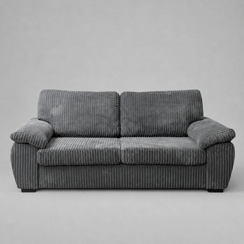 Amalfi Jumbo Cord 2 Seater Sofa - Dark Grey