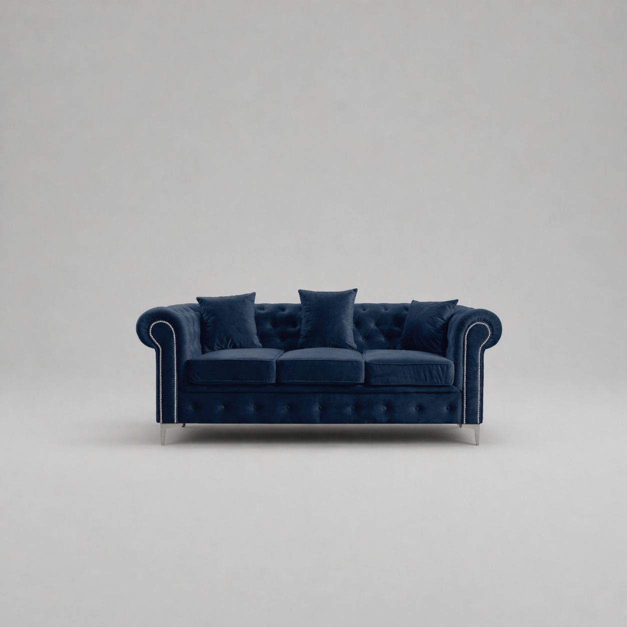 Roma Chesterfield, Blue, 3 seater
