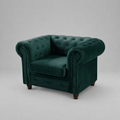 Infinity Plush Fabric, 1 Seater, Green